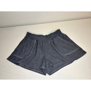 Aeropostale Women’s Small Gray Waffle Knit Lounge Shorts Elastic Waist Comfy